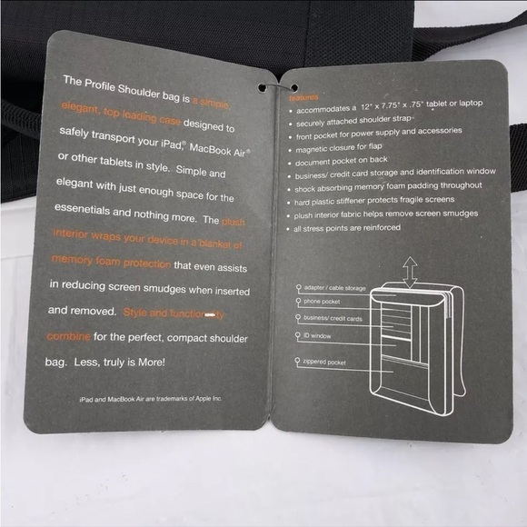 HIGHER GROUND Profile Slim Top Loading Compact‎ Shoulder Bag for Tablet Laptop - Picture 3 of 12